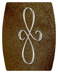 DAREC 601 SL SH BR Silver Scroll Shimmer Brown Background